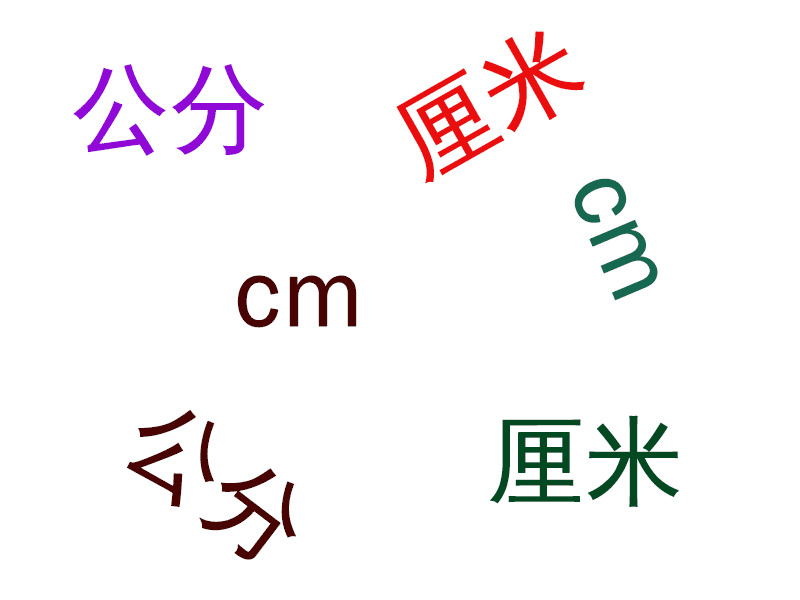 厘米和公分图示